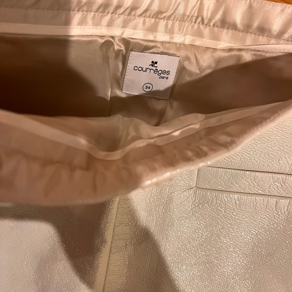 Courreges Cream micro Mini Skirt size 34 - Picture 2 of 5